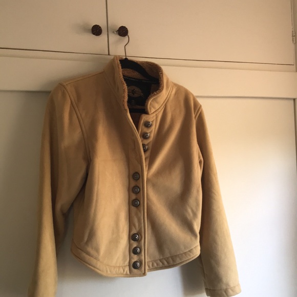 SOLD Faux suede Sherpa lined County Clothing jacket Sz M - Picture 8 of 14